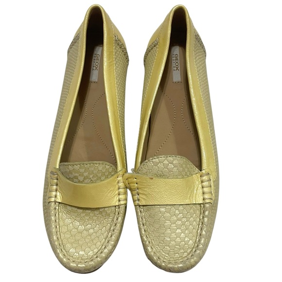 Geox Respira Leather Sneak Print Loafers Size 36/5.5-6‎ Woman - Picture 1 of 11